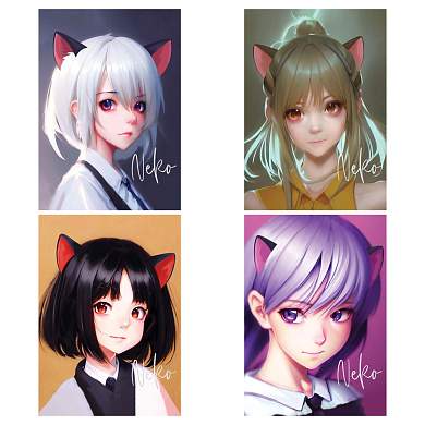 Тетрадь 40л., А5, клетка MESHU "Neko", матовая ламинация, тиснение фольгой, ЕВРО (арт. 350116)