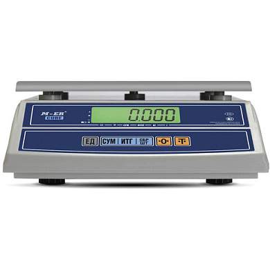 Весы фасовочные MERTECH M-ER 326F-32.5 LCD (0,1-32 кг), дискретность 5 г, платформа 255x210 мм, без стойки, 3054 (арт. 290615)