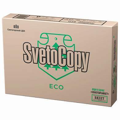 Бумага офисная А4, 80 г/м2, 500 л., SVETOCOPY ECO, белизна 60% (арт. 114324)