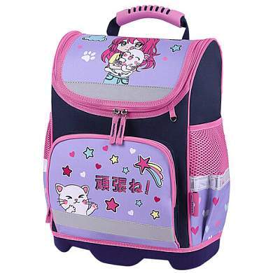 Ранец ЮНЛАНДИЯ WISE, 1 отделение, 3 кармана, устойчивое дно, "Anime hugs", 37x29х15 см, 272074 (арт. 272074)