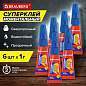 Клей моментальный суперклей экономичный BRAUBERG EXTRA, 1 г суперпрочный, КОМПЛЕКТ 6 ШТ., 608109 (арт. 608109)