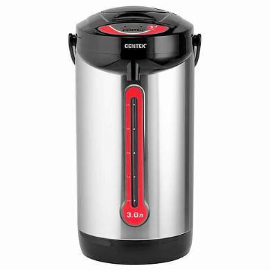 Термопот на 3 литра 3 режима подачи воды CENTEK CT-0080, 750 Вт, 1 температурный режим, пластик/сталь, черный, CT-0080 Black (арт. 457608)
