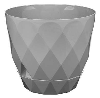 Горшок для цветов Laurel 4,5 л с поддоном (серый), 221611035/03 Homver (арт. 816400)