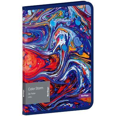 Папка на молнии Berlingo "Color Storm" А5+, 600мкм, с рисунком (арт. 299313)