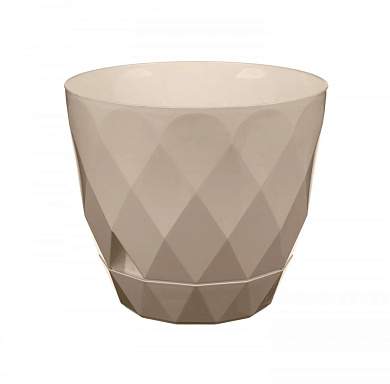 Горшок для цветов Laurel 1,3 л с поддоном (бежевый), 221610827/01 Homver (арт. 911704)