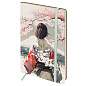 Записная книжка А5 80л. ЛАЙТ, кожзам, Greenwich Line "Sakura. Wise beauty", с резинкой, тиснение фольгой, блок в линию (арт. 358007)