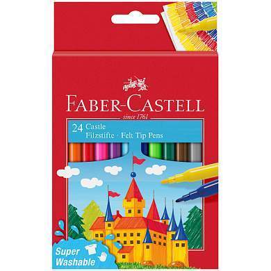 Фломастеры Faber-Castell "Замок", 24цв., смываемые, картон, европодвес (арт. 315948)