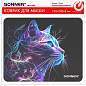 Коврик для мыши SONNEN "NEON CAT" резина+ткань, 250х200х2мм, 513956 (арт. 513956)