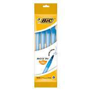 Ручки шариковые BIC "Round Stic", НАБОР 4 шт., СИНИЕ, узел 1 мм, линия письма 0,32 мм, пакет, 944176 (арт. 143975)