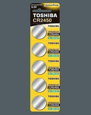 Элемент питания Toshiba CR2450 BL5 (арт. 692866)