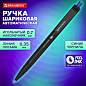 Ручка шариковая масляная автоматическая BRAUBERG "BLACK PEN RT", СИНЯЯ, игольчатый наконечник 0,7 мм, линия письма 0,35 мм, 144326 (арт. 144326)