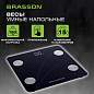 Весы напольные диагностические BRASSON (БРАССОН) FS-33D, 30x30 см, до 180 кг, 15 параметров, стекло, черные, 458447 (арт. 458447)