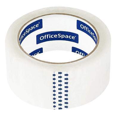 Клейкая лента упаковочная OfficeSpace, 48мм*66м, 50мкм, усиленная, морозостойкая, ШК (арт. 361991)