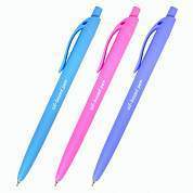 Ручка шариковая масляная автоматическая BRAUBERG "FRUITY Pastel", СИНЯЯ, корпус soft-touch, узел 0,7 мм, линия письма 0,35 мм, 142959, OBPR323 (арт. 142959)