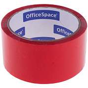 Клейкая лента упаковочная OfficeSpace, 48мм*40м, 45мкм, красная, ШК (арт. 212005)