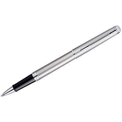 Ручка-роллер Waterman "Hemisphere Stainless Steel PT" черная, 0,8мм, подарочная упаковка (арт. 180949)