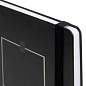 Ежедневник недатированный с резинкой А5 145х203 мм, BRAUBERG, твердый, 128 л., "Black", 116288 (арт. 116288)