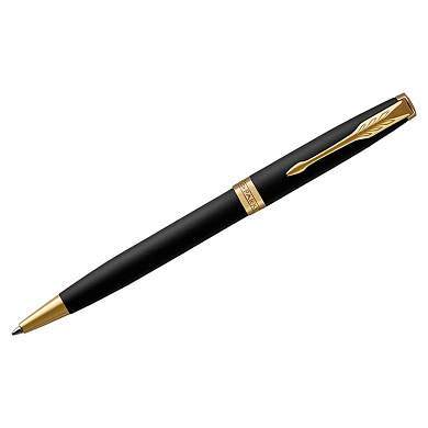 Ручка шариковая Parker "Sonnet Matte Black GT" черная, 1,0мм, поворот., подарочная упаковка (арт. 240065)