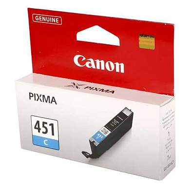Картридж струйный CANON (CLI-451C) Pixma iP7240 и другие, голубой, оригинальный, 6524B001 (арт. 361133)