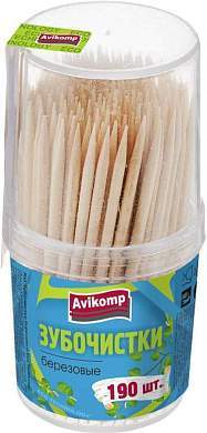 Зубочистки в баночке 190шт, березовые Eco Technology, (кратно 10) 89406 Avikomp (арт. 805091)