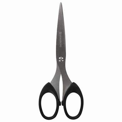 Ножницы BRAUBERG "Classic", 160 мм, черные, классической формы, 2-х сторонняя заточка, 230933 (арт. 230933)