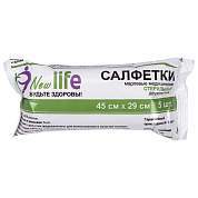 Салфетка марлевая стерильная NEW LIFE КОМПЛЕКТ 5 шт., 2 слоя, 45х29 см, плотность 36 (±2) г/м2, 144141 (арт. 630559)