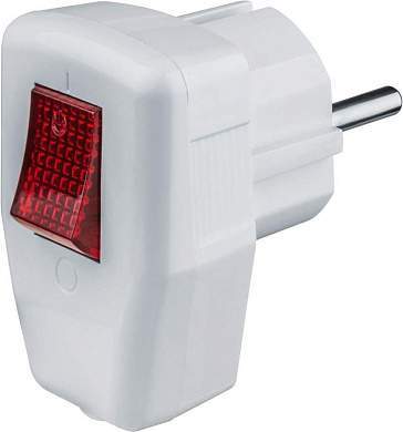 Navigator вилка  NCA-PL05-16A-ESC-WH угловая с/з с/выключ. белая 61364 (арт. 652842)