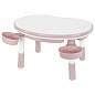 Стол детский трансформер 3 в 1 BRABIX KIDS CT-001, растущий, 2-8 лет, пластик, розовый, 533289 (арт. 533289)