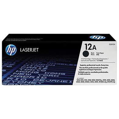 Картридж лазерный HP (Q2612A) LaserJet 1018/3052/М1005 и др., №12А, оригинальный, ресурс 2000 стр. (арт. 360331)