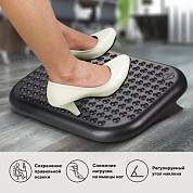 Подставка для ног BRAUBERG офисная, 45х33 см, регулируемый угол наклона, рифленая, черная, 531495 (арт. 531495)