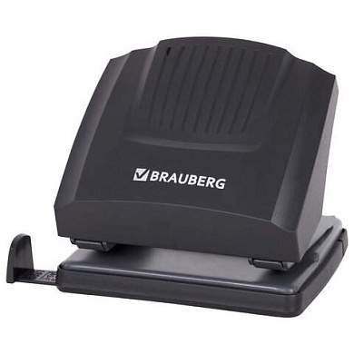Дырокол BRAUBERG "SUPER", до 30 листов, черный, 272744 (арт. 272744)