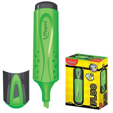 Текстовыделитель MAPED "Fluo Pep's Classic", ЗЕЛЕНЫЙ, линия 1-5 мм, 742533 (арт. 150768)