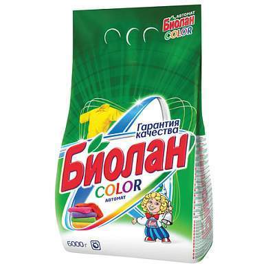Стиральный порошок-автомат 6 кг, БИОЛАН Color (Нэфис Косметикс), 714-4, 108-4 (арт. 602067)