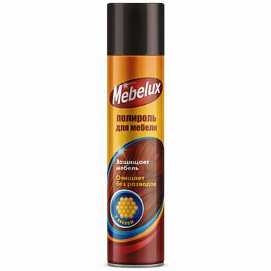 Полироль для мебели аэрозольный с воском 300 мл, MEBELUX, 4606682000718 (арт. 609389)