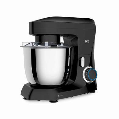 Миксер планетарный BQ (БИ-КЬЮ) MX342, 1600 Вт, 10 скоростей, 3 насадки, металлическая чаша 4,5 л, черный, 86195975 (арт. 457503)