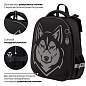 Ранец BRAUBERG SHINY, 2 отделения, с брелоком, "Husky", СВЕТЯЩИЙСЯ РИСУНОК, 38х28х14 см, 271383 (арт. 271383)