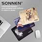 Коврик для мыши SONNEN "LIONS", резина + ткань, 220х180х3 мм, 513310 (арт. 513310)