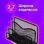 Подставка для бумаг и писем BRAUBERG "Germanium", металлическая, 3 секции, 122х173х83 мм, черная, 231946 (арт. 231946)