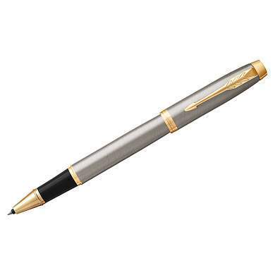 Ручка-роллер Parker "IM Brushed Metal GT" черная, 0,8мм, подарочная упаковка (арт. 246628)