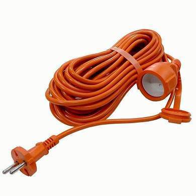 UNIVersal силовой удлинитель-шнур ПВС 2х0.75 1 роз. 10 м 6А, с загл., IP54 УШ-6 1997 (арт. 241685)