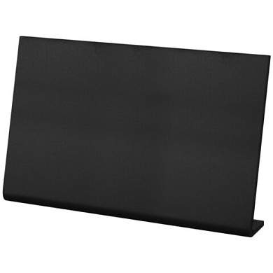 Табличка меловая настольная А4 (21x29,7 см), L-образная, горизонтальная, ПВХ, ЧЕРНАЯ, BRAUBERG, 291291 (арт. 291291)