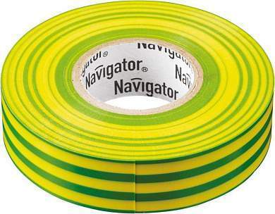 Изолента ПВХ 15/20 Navigator желто-зеленая (10!) 71108 (арт. 380476)