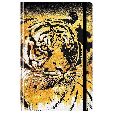 Ежедневник недатированный А5, 128л., 7БЦ, BG "Golden tiger", матовая ламинация, на резинке (арт. 358175)