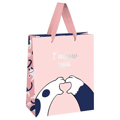 Пакет подарочный 26*32*12см MESHU "Paws", фольга, матовая ламинация (арт. 382319)