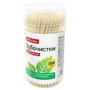 Зубочистки деревянные OfficeClean, 150шт., в баночке (арт. 379767)