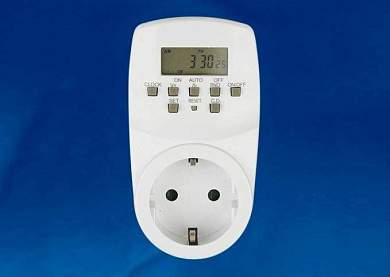 Uniel таймер электр. 220V 1600W 1 роз. неделя/сутки, аккум. на 10ч, UST-E20 WHITE (арт. 682648)