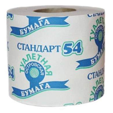 Бумага туалетная бытовая, 38 м, ОСТРОВСКАЯ, на втулке (эконом) (арт. 118740)
