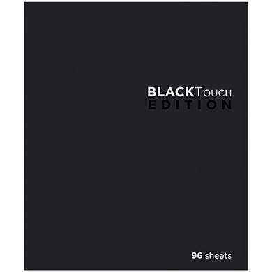 Тетрадь А5 96 л., ПЗБМ, скоба, клетка, Soft Touch, брайль 3D, "БлэкТач", 28657 (арт. 405016)