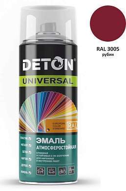 Эмаль аэрозоль 520мл алкид атмосферост. RAL3005 РУБИН арт.DTN-A70646 Deton Universal (арт. 738530)