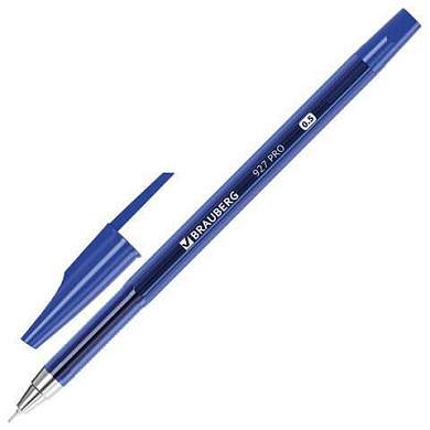 Ручка шариковая BRAUBERG "927 PRO" "WRITING 3.0", СИНЯЯ, пишущий узел 0,5 мм, линия письма 0,25 мм, 144337 (арт. 144337)